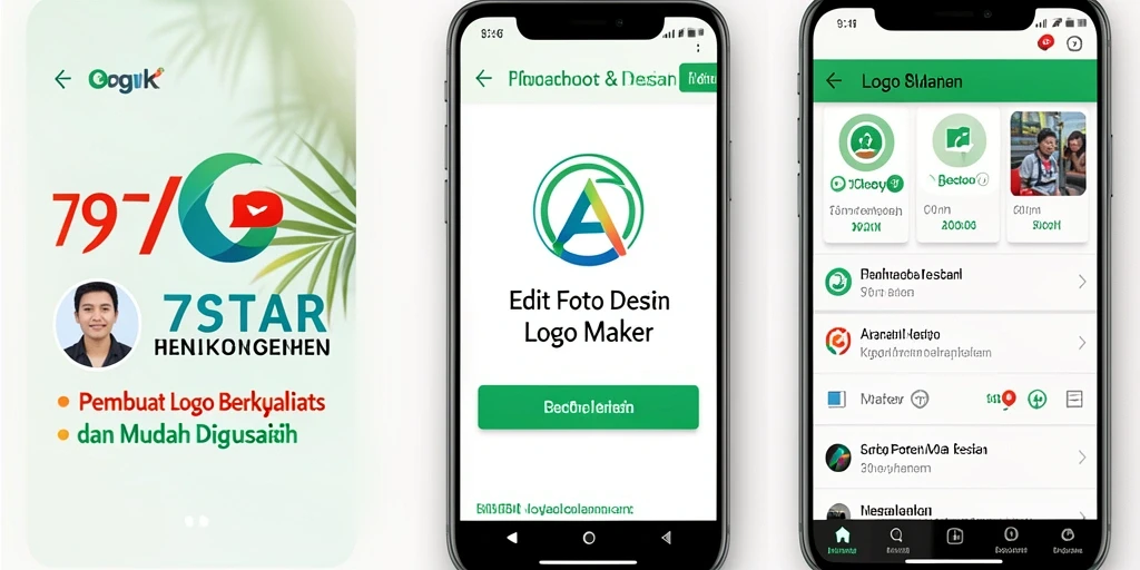 Tampilan antarmuka pengguna 797K untuk desain logo yang mudah.