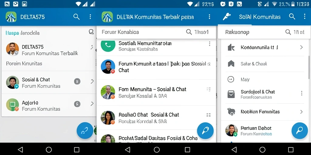 Tampilan antarmuka forum komunitas DELTA575 yang menarik dan interaktif.