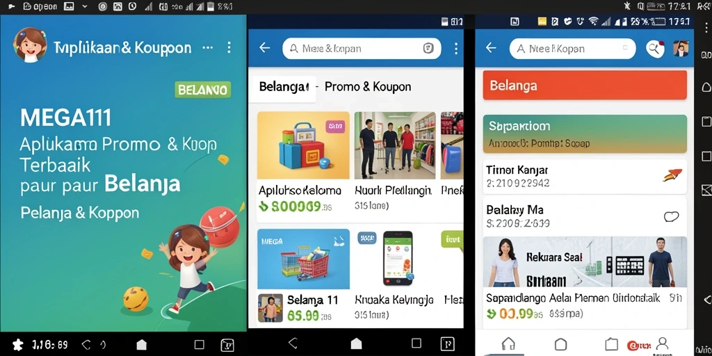 Tampilan antarmuka MEGA111 dengan berbagai kupon menarik.