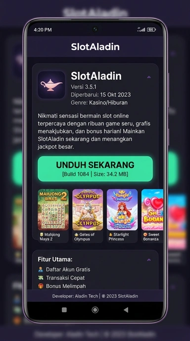 Tampilan halaman APK slotaladin
