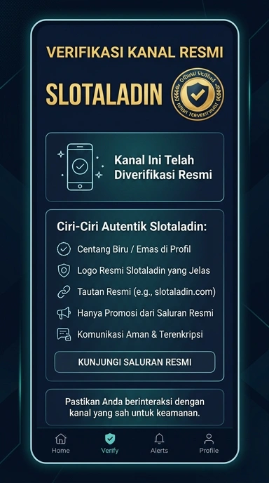 Tampilan kanal resmi slotaladin